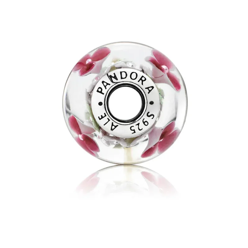(slika za) PANDORA srebrni obesek Flower Garden Murano - 791652 - Ogled 2