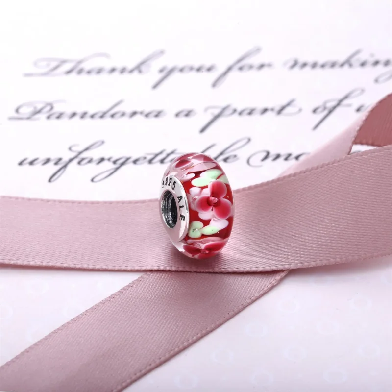 (slika za) PANDORA srebrni obesek Flower Garden Murano - 791652 - Ogled 3