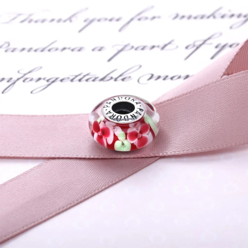 (slika za) PANDORA srebrni obesek Flower Garden Murano - 791652 - Ogled 4