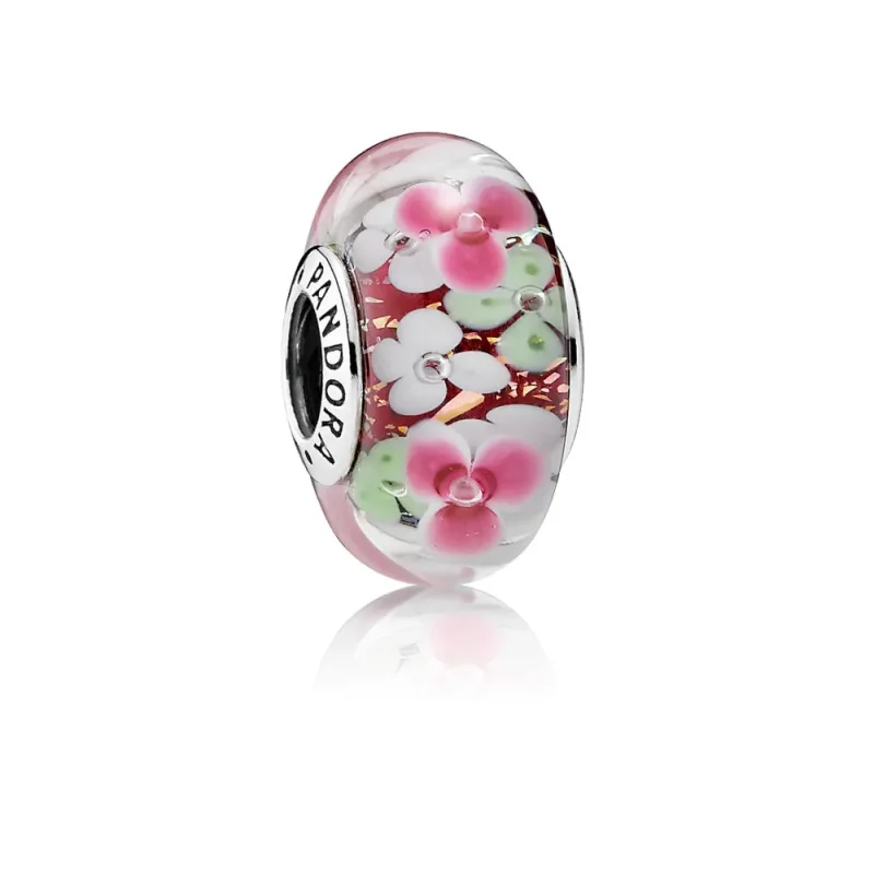 (slika za) PANDORA srebrni obesek Flower Garden Murano - 791652 - Slika izdelka
