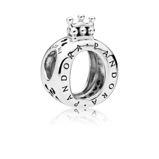 (slika za) PANDORA srebrni obesek "O" krona - 797401