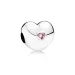 PANDORA Steady Heart Clip, roza CZ - 791981PCZ
