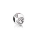 PANDORA Surrounded By Love Charm, roza CZ - 791196PCZ