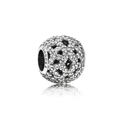 PANDORA Svetleča čipka, prozoren obesek Cz - 791284CZ