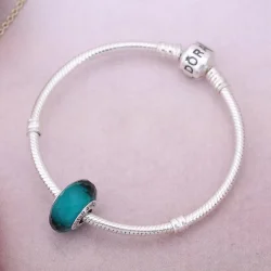 PANDORA Teal fasetirana muranska perla - 791606