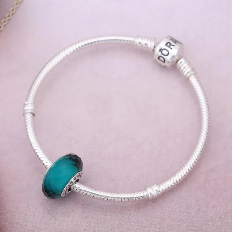 PANDORA Teal fasetirana muranska perla - 791606