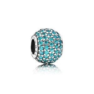 (slika za) PANDORA Teal Pavé Ball Charm - 791051MCZ