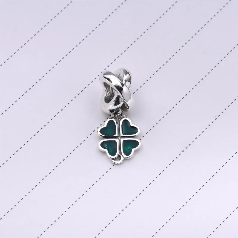 (slika za) PANDORA Štiriperesna deteljica Viseča, fuksija emajl - 790572EN07 - Ogled 3