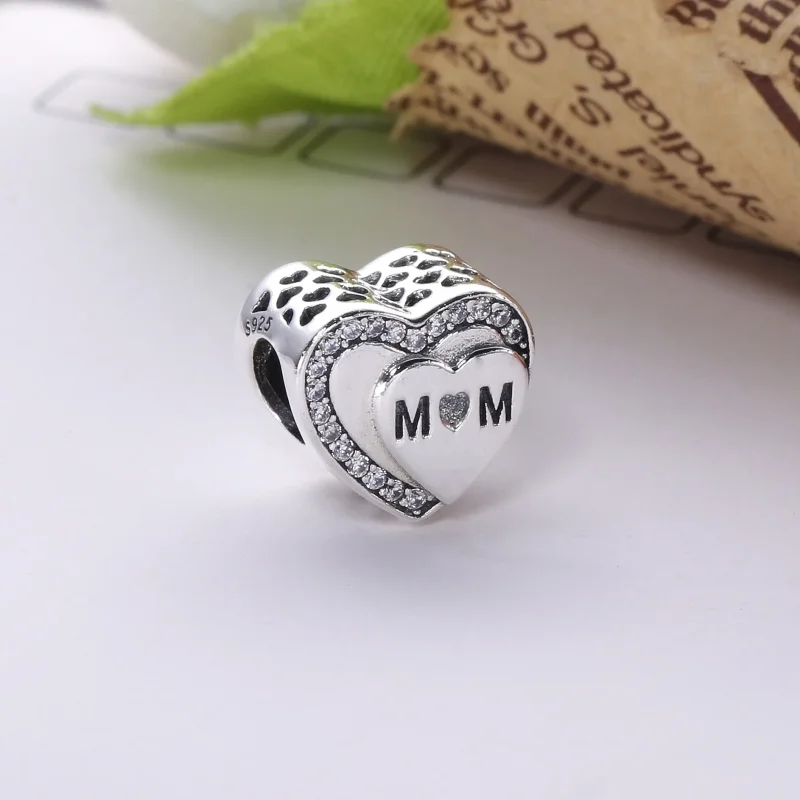 (slika za) PANDORA Tribute to Mom, Clear CZ Charm - 792070CZ - Ogled 3