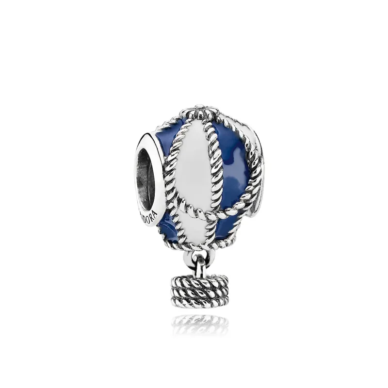 (slika za) PANDORA Up and Away, obesek iz modro belega emajla - 791145ENMX - Slika izdelka