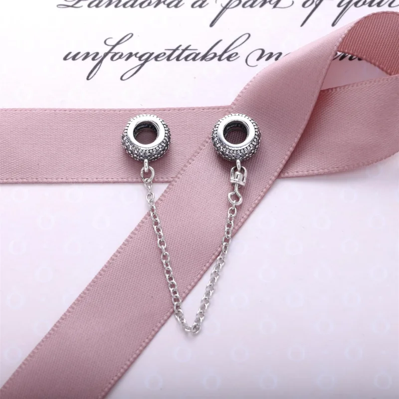 (slika za) PANDORA Varnostna verižica Pavé Navdih - 791736CZ - Ogled 2