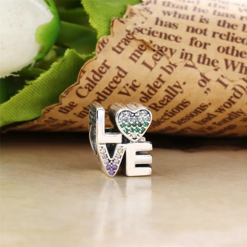 (slika za) PANDORA večbarvni ljubezenski obesek, večbarvni CZ - 797189NRPMX - Ogled 2