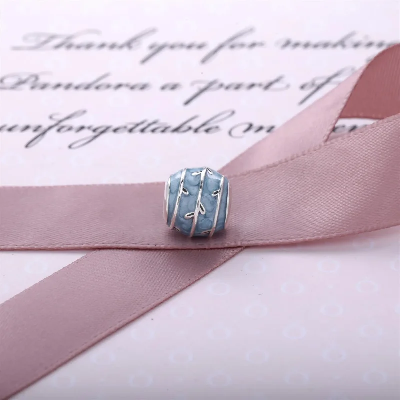 (slika za) PANDORA Vines, svetlo modri emajl obesek - 790525EN18 - Ogled 2