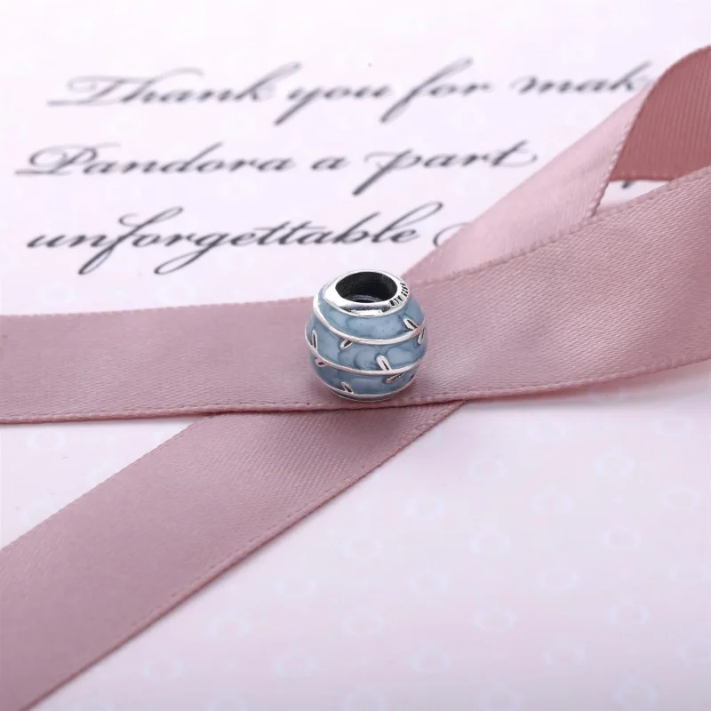 (slika za) PANDORA Vines, svetlo modri emajl obesek - 790525EN18 - Ogled 3