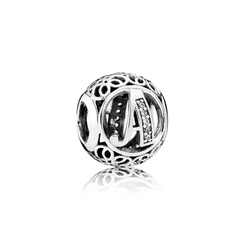 (slika za) PANDORA Vintage obesek črka A - 791845cz - Slika izdelka