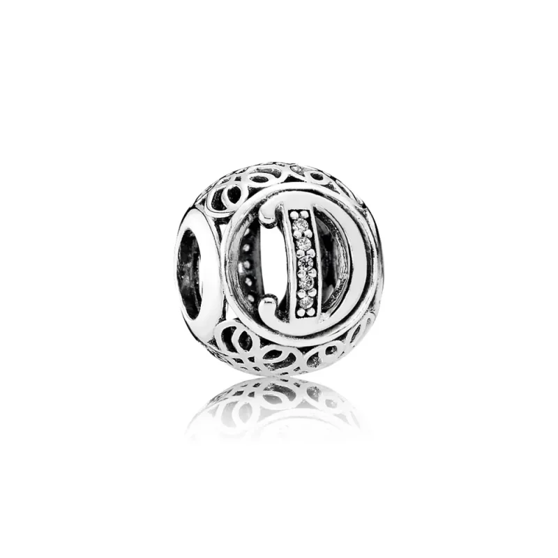 (slika za) PANDORA Vintage obesek črka D - 791848cz - Slika izdelka