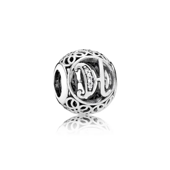 (slika za) PANDORA Vintage obesek črka H - 791852cz