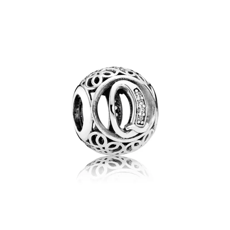 (slika za) PANDORA Vintage obesek črka Q - 791861cz - Slika izdelka