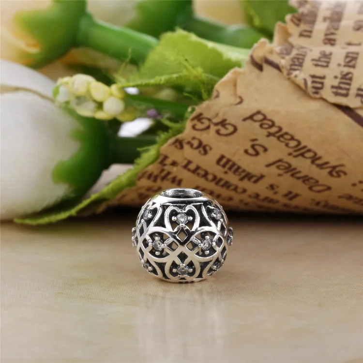 PANDORA zapleten mrežasti obesek, prozoren CZ - 791295CZ