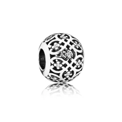 PANDORA zapleten mrežasti obesek, prozoren CZ - 791295CZ