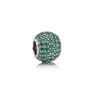 (slika za) PANDORA Zeleni pavé kroglični obesek - 791051 CZN
