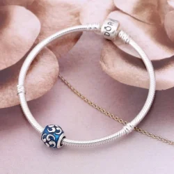 PANDORA Zen, turkizen emajl obesek - 790491EN08