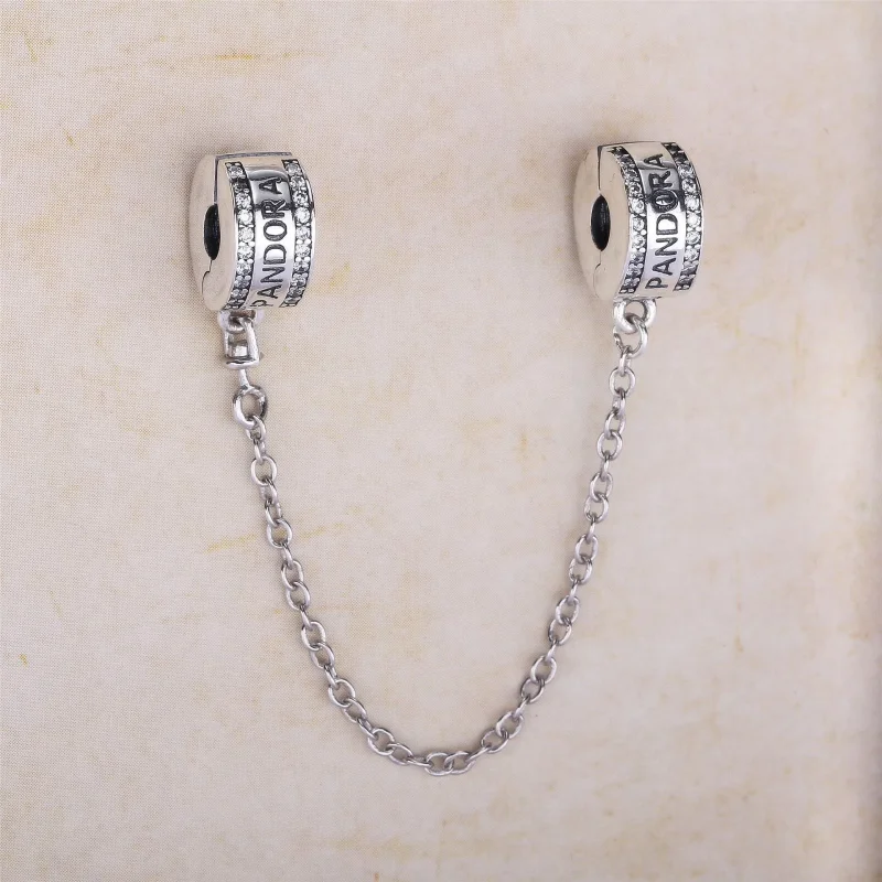 (slika za) Varnostna verižica Pandora logo - 792057CZ - Ogled 2