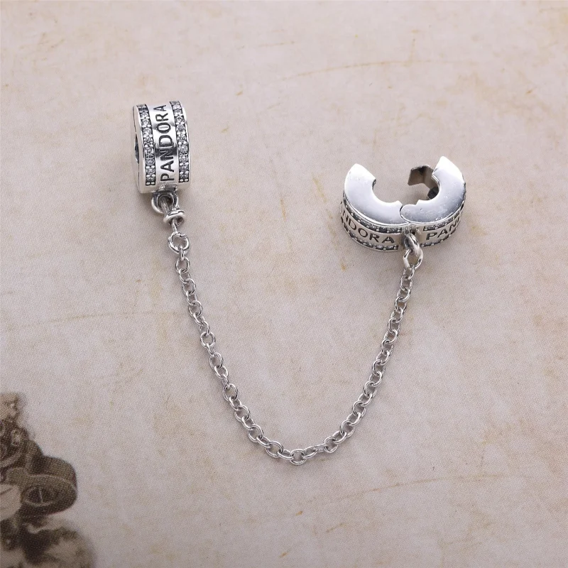 (slika za) Varnostna verižica Pandora logo - 792057CZ - Ogled 3