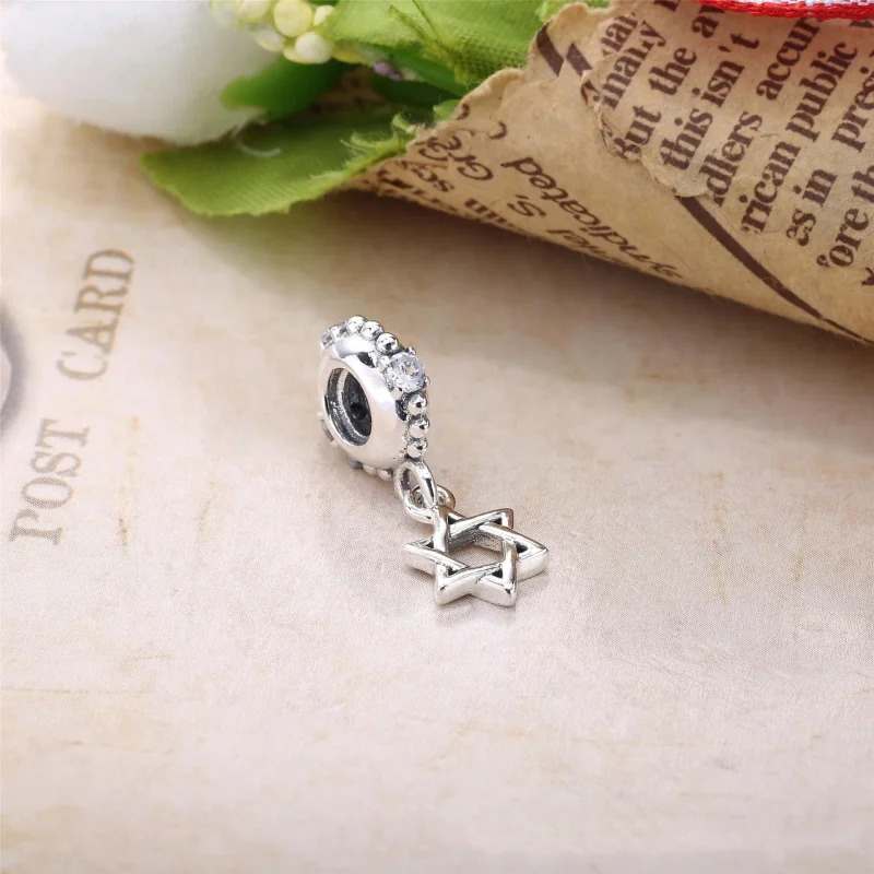 (slika za) Viseča Davidova zvezda PANDORA, prozorna CZ - 791167CZ - Ogled 3