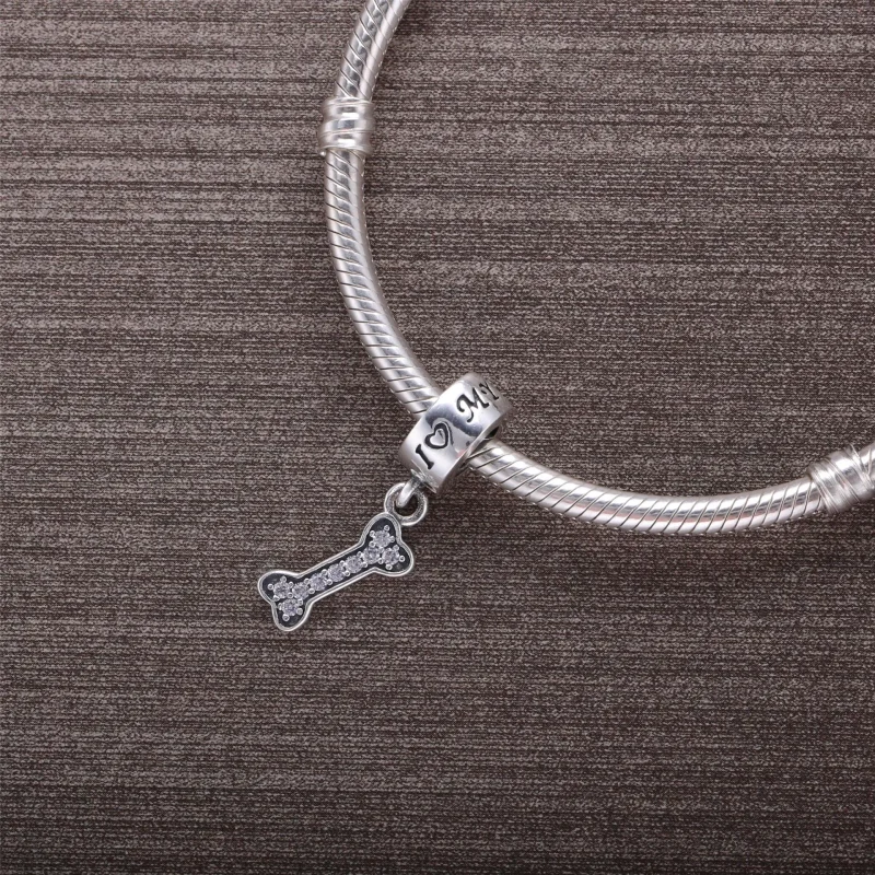 (slika za) Viseči obesek I Love My Dog PANDORA, prozoren CZ - 791263CZ - Ogled 4