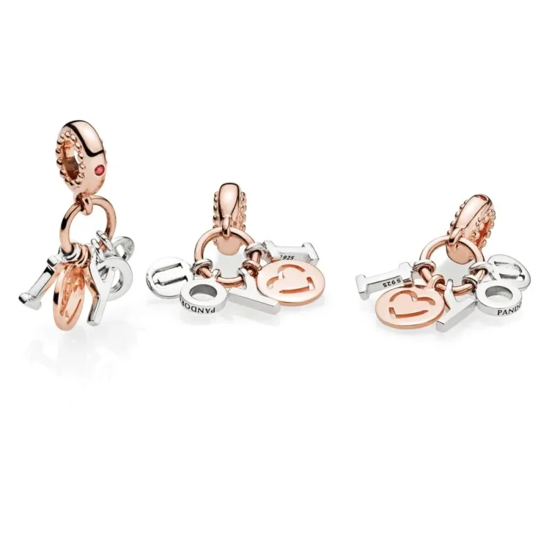 (slika za) Viseči obesek I Love You, PANDORA Rose™ Red CZ - 786596CZR - Ogled 3