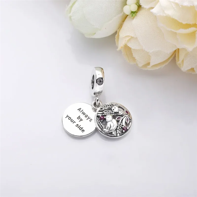 (slika za) Viseči obesek PANDORA Always by Your Side, večbarvni CZ in vijoličen emajl - 797 - Ogled 3