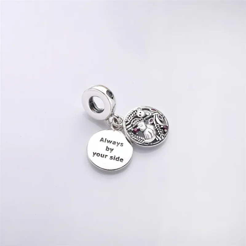 (slika za) Viseči obesek PANDORA Always by Your Side, večbarvni CZ in vijoličen emajl - 797 - Ogled 4