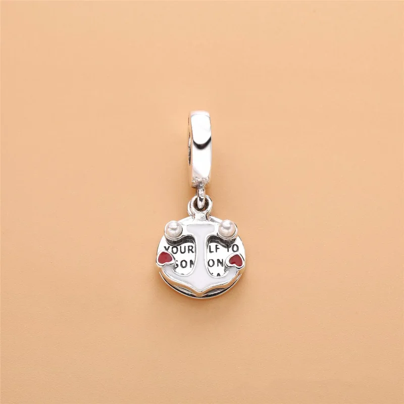 (slika za) Viseči obesek PANDORA Anchor of Love, rdeč in črn emajl - 797208ENMX - Ogled 2