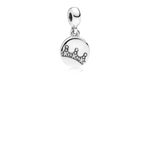 (slika za) Viseči obesek PANDORA Dazzling Crown, prozoren CZ - 797624CZ