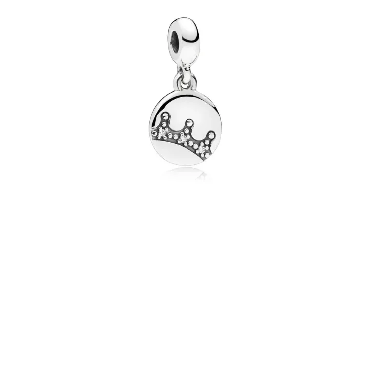 Viseči obesek PANDORA Dazzling Crown, prozoren CZ - 797624CZ