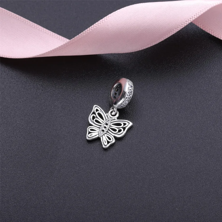 Viseči obesek PANDORA Love Takes Flight, prozoren CZ - 791255CZ