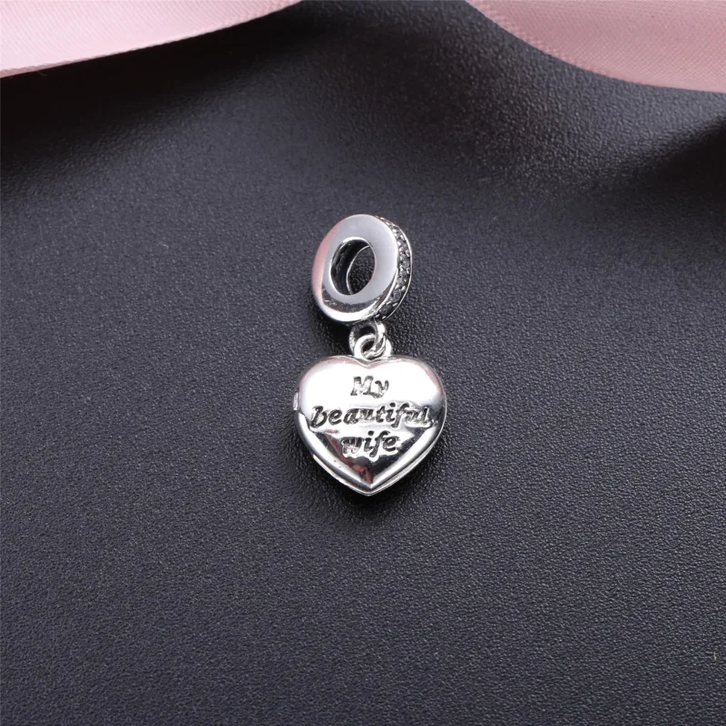 (slika za) Viseči obesek PANDORA My Beautiful Wife, prozoren CZ - 791524CZ - Ogled 3