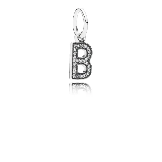 (slika za) Viseči obesek PANDORA črka B - 791314CZ