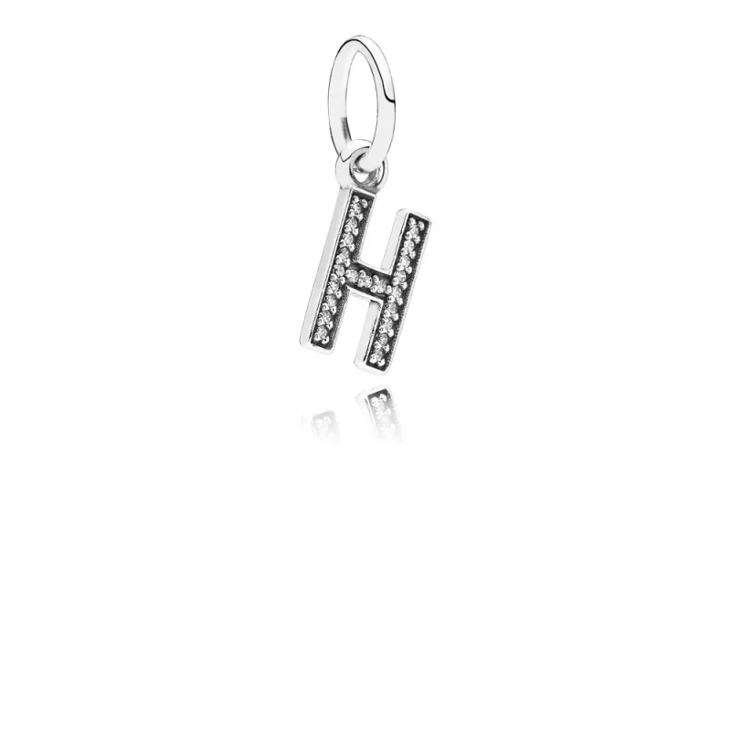 (slika za) Viseči obesek PANDORA črka H - 791320CZ - Slika izdelka