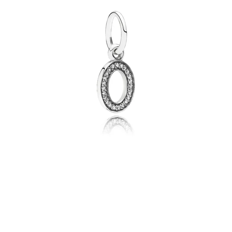 (slika za) Viseči obesek PANDORA črka O - 791327CZ - Slika izdelka