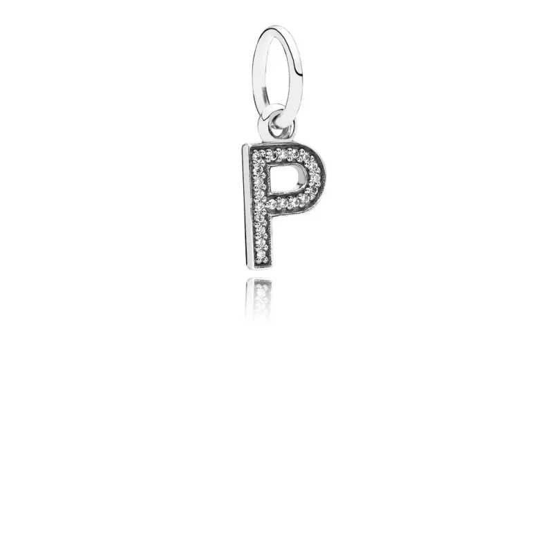 (slika za) Viseči obesek PANDORA črka P - 791328CZ - Slika izdelka