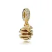 Viseči obesek Sweet As Honey, PANDORA Shine™, Tiger Eye Clear CZ - 767044CZ