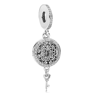 (slika za) Viseči obesek za ključe PANDORA Regal Love, prozoren CZ - 797660CZ