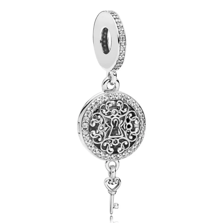 Viseči obesek za ključe PANDORA Regal Love, prozoren CZ - 797660CZ