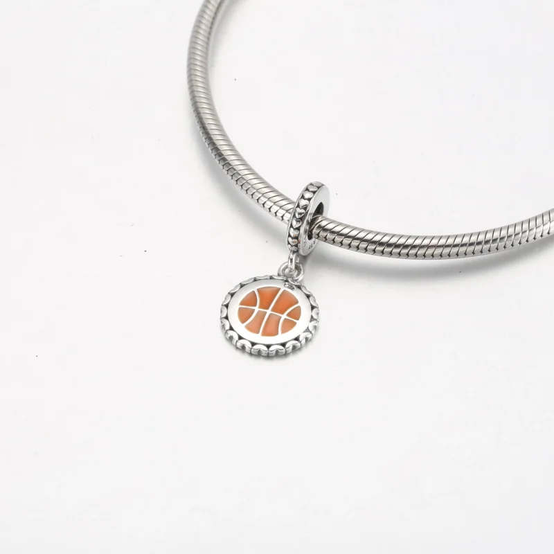 (slika za) Viseči obesek za košarkarsko žogo PANDORA, mešani emajl - ENG792018_18 - Ogled 4
