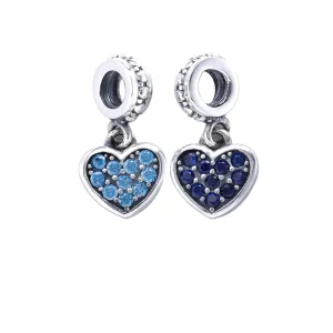 Viseči srček PANDORA Pavé, črni kristal - 791023NCK (slika za) Viseči srček PANDORA Pavé, črni kristal - 791023NCK