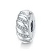 Sponka Pandora Style Silver Simple Texture Clip - BSC278