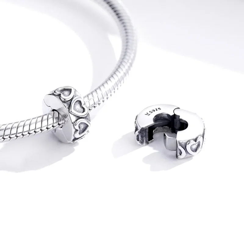 (slika za) Srebrna vintage reliefna sponka Pandora Style - SCC1557 - Ogled 2