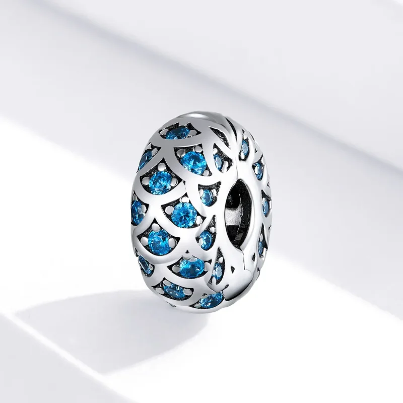 (slika za) Srebrno modra elegantna sponka Pandora Style - SCC1513 - Ogled 2
